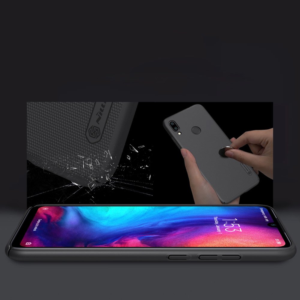 Pokrowiec Nillkin Super Frosted Shield czarny Xiaomi Redmi Note 7 / 6