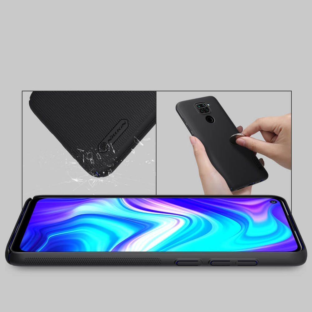 Pokrowiec Nillkin Super Frosted Shield czarny Xiaomi Redmi Note 9 / 7