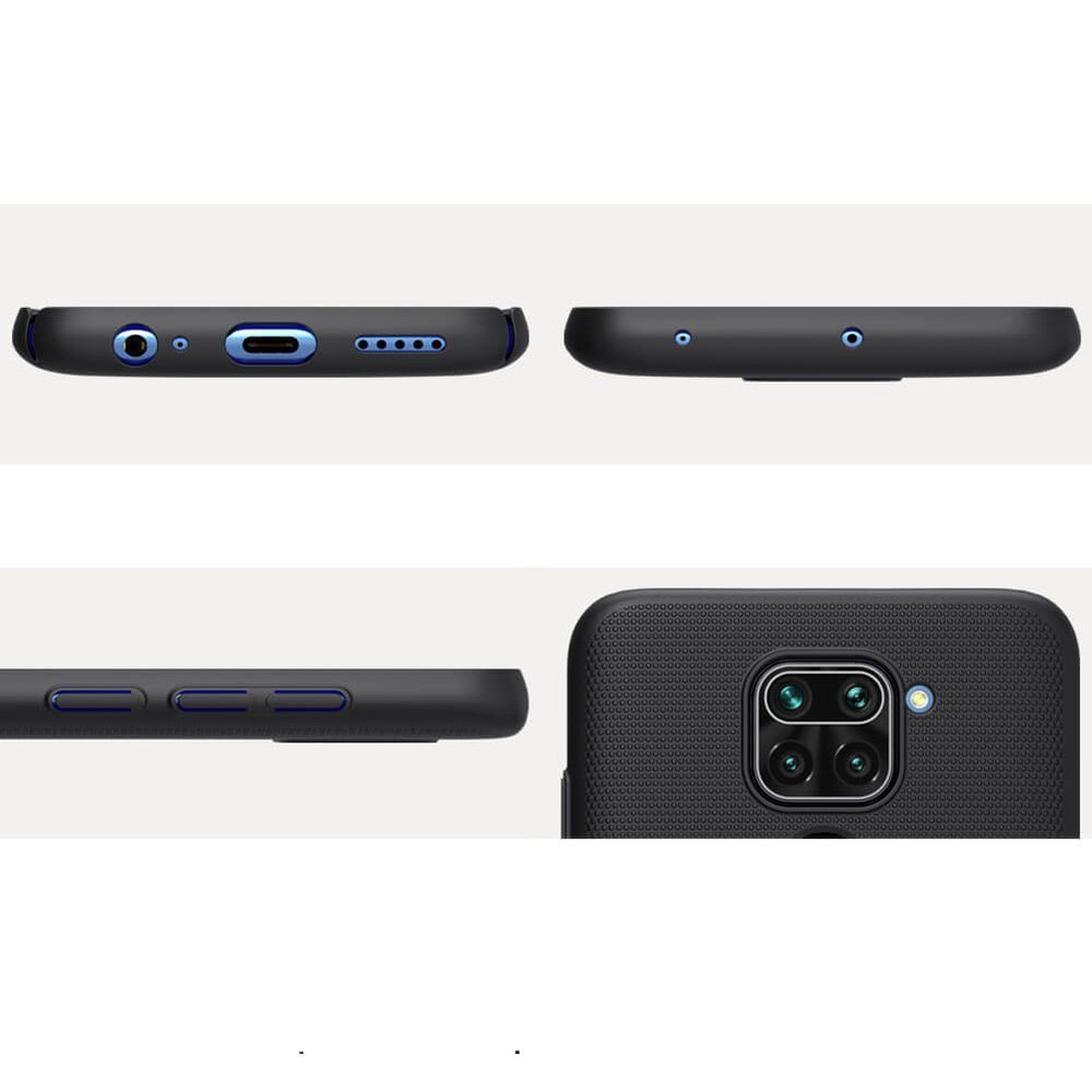 Pokrowiec Nillkin Super Frosted Shield czarny Xiaomi Redmi Note 9 / 9