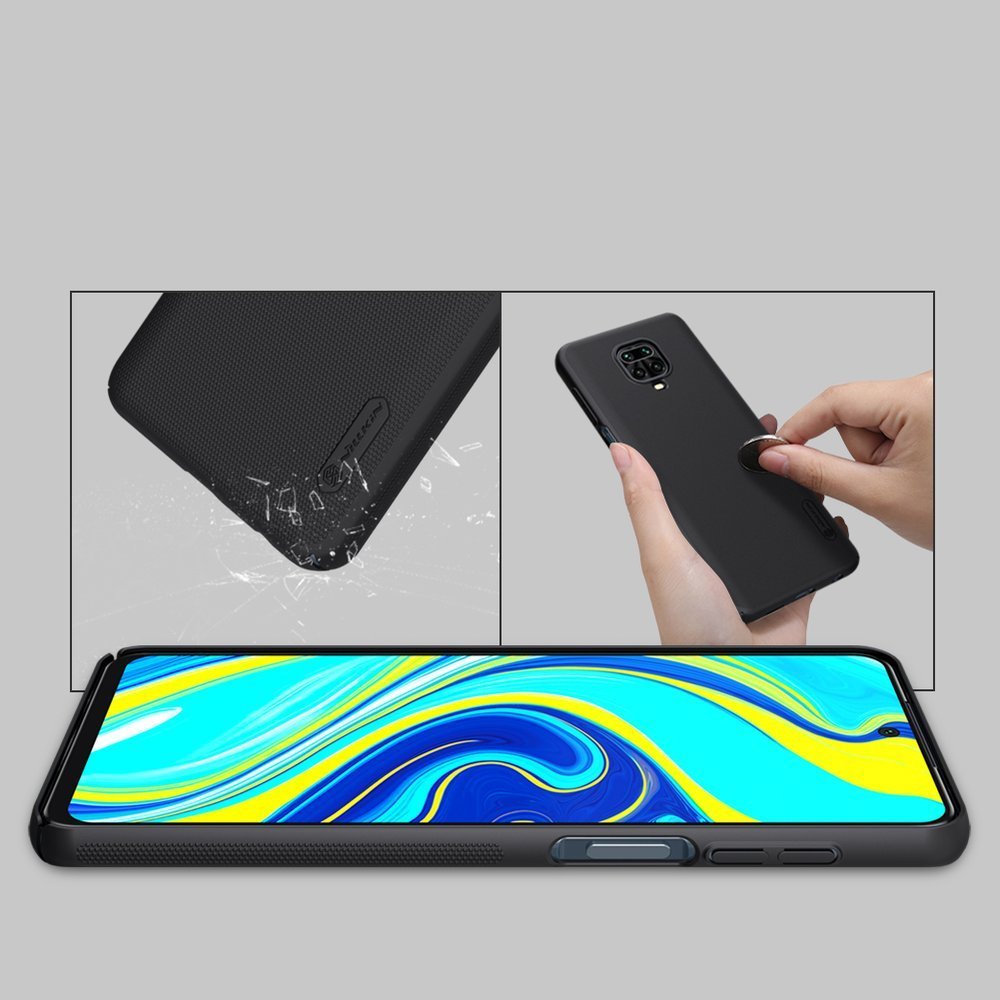 Pokrowiec Nillkin Super Frosted Shield czarny Xiaomi Redmi Note 9 Pro Max / 9 Pokrowiec Nillkin Super Frosted Shield czarny Xiaomi Redmi Note 9 Pro Max / 9