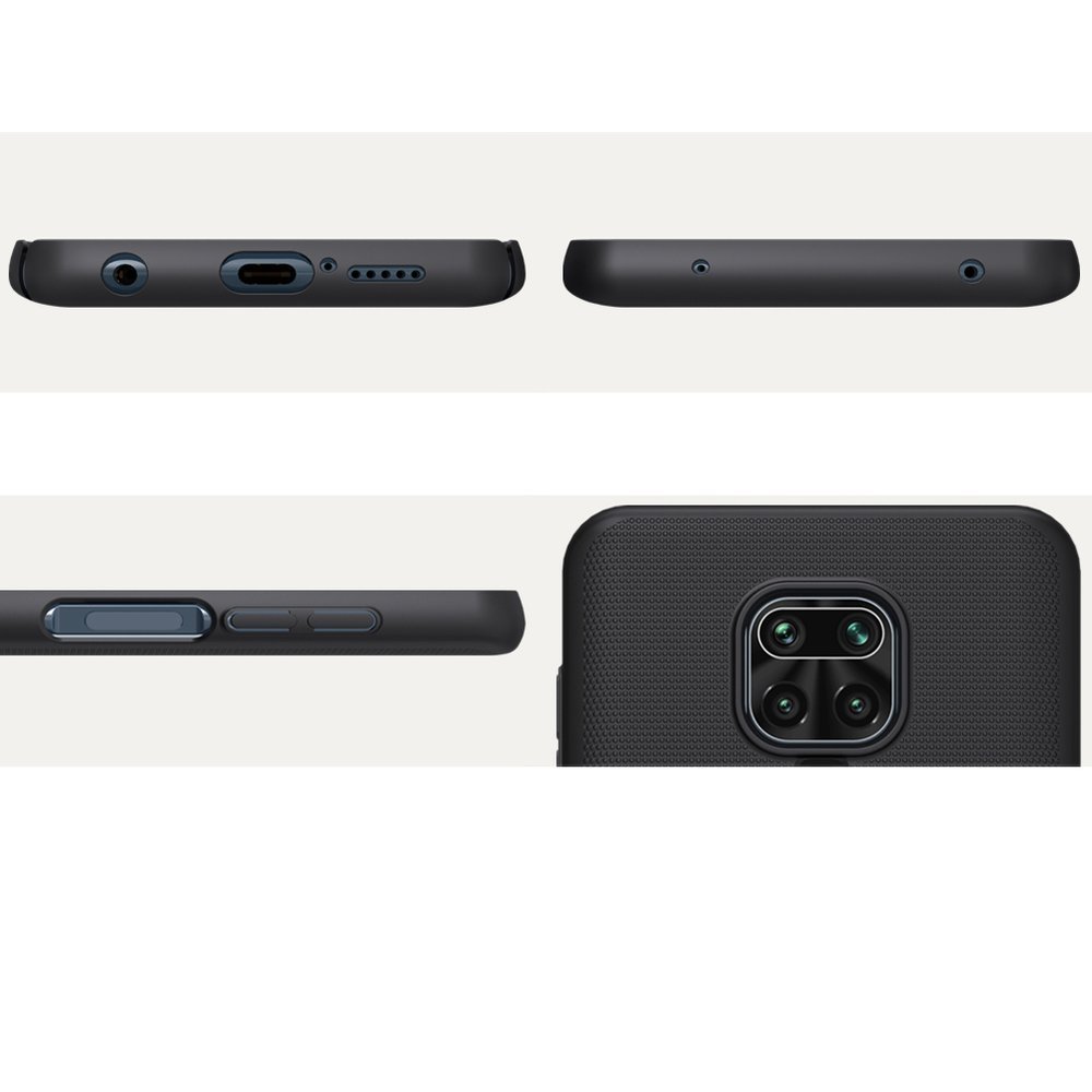 Pokrowiec Nillkin Super Frosted Shield czarny Xiaomi Redmi Note 9S / 11