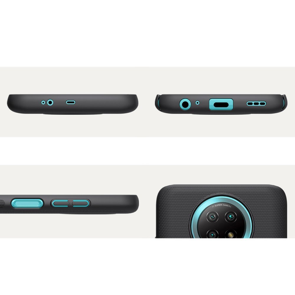 Pokrowiec Nillkin Super Frosted Shield czarny Xiaomi Redmi Note 9T 5G / 10