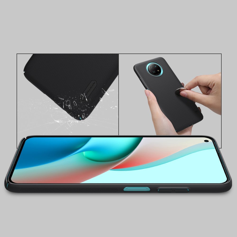 Pokrowiec Nillkin Super Frosted Shield czarny Xiaomi Redmi Note 9T 5G / 11