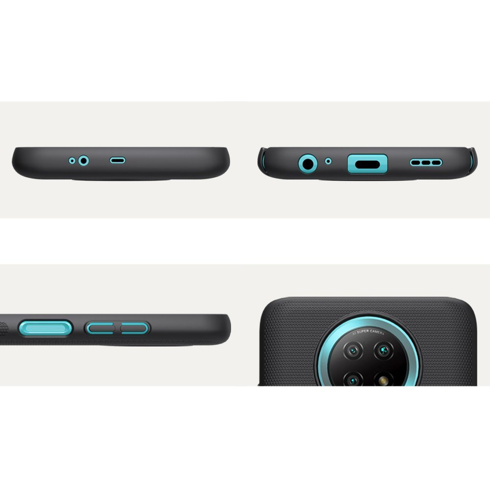 Pokrowiec Nillkin Super Frosted Shield czarny Xiaomi Redmi Note 9T 5G / 12