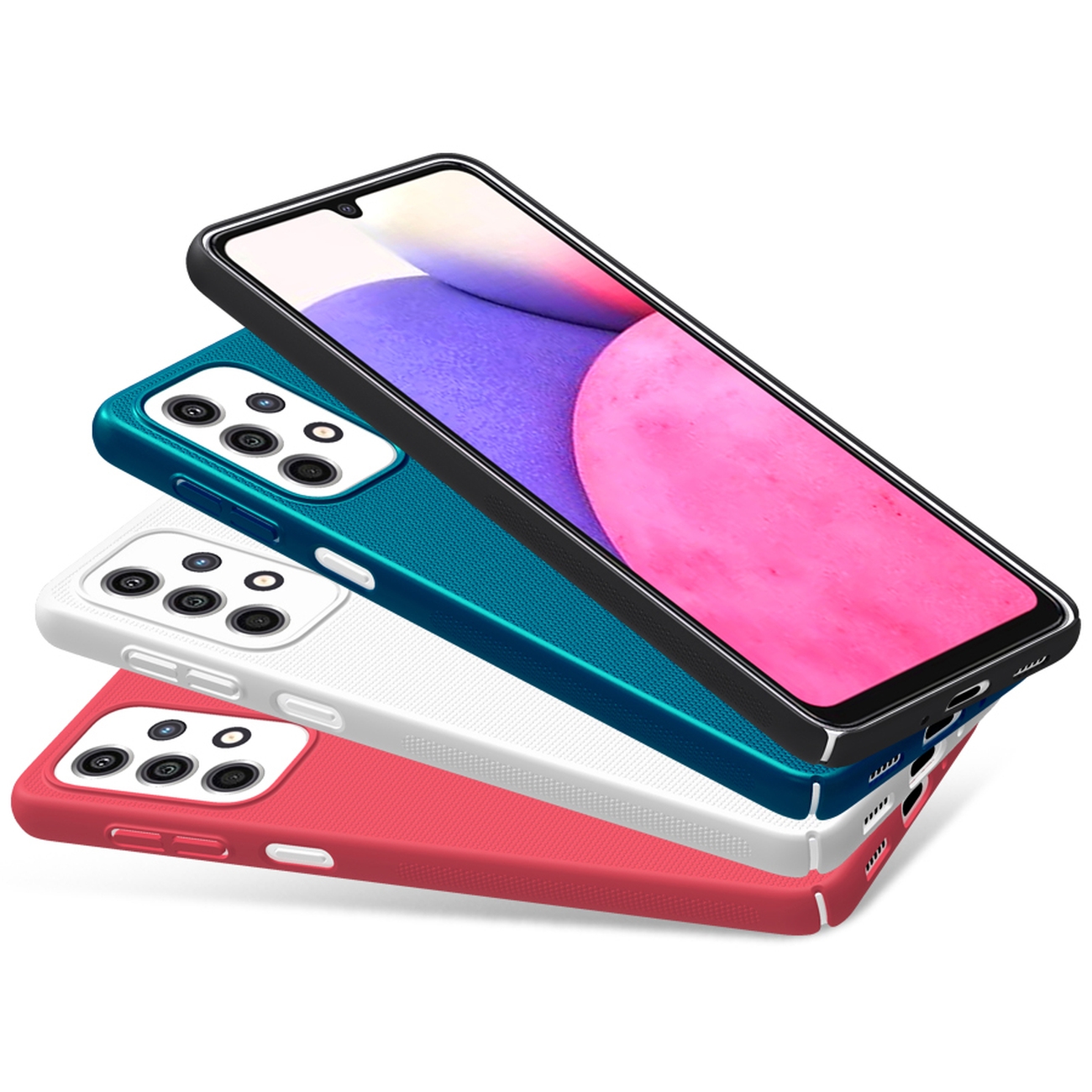 Pokrowiec Nillkin Super Frosted Shield niebieski Samsung Galaxy A33 5G / 8 Pokrowiec Nillkin Super Frosted Shield niebieski Samsung Galaxy A33 5G / 8