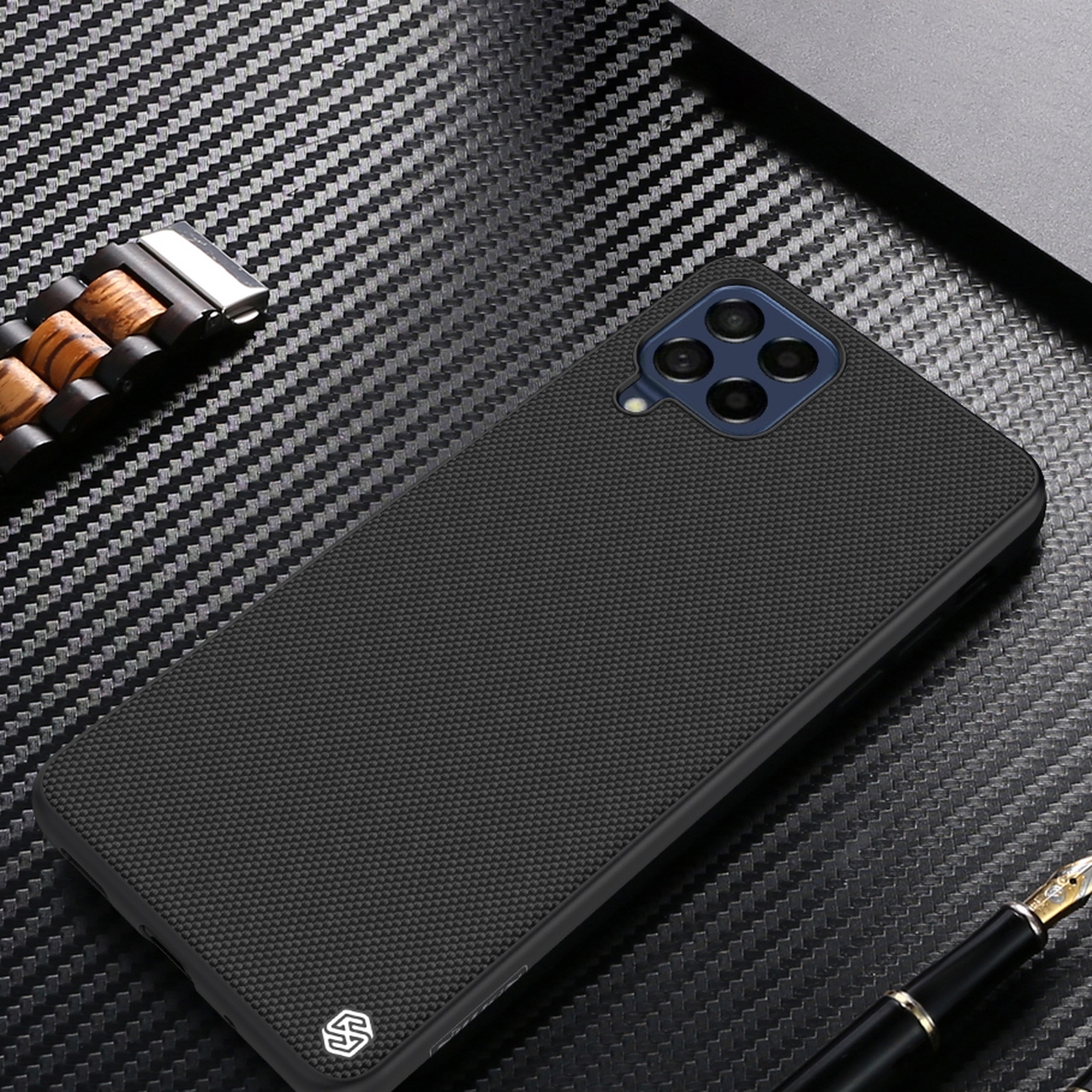 Pokrowiec Nillkin Textured Case czarny Samsung Galaxy M53 5G / 10