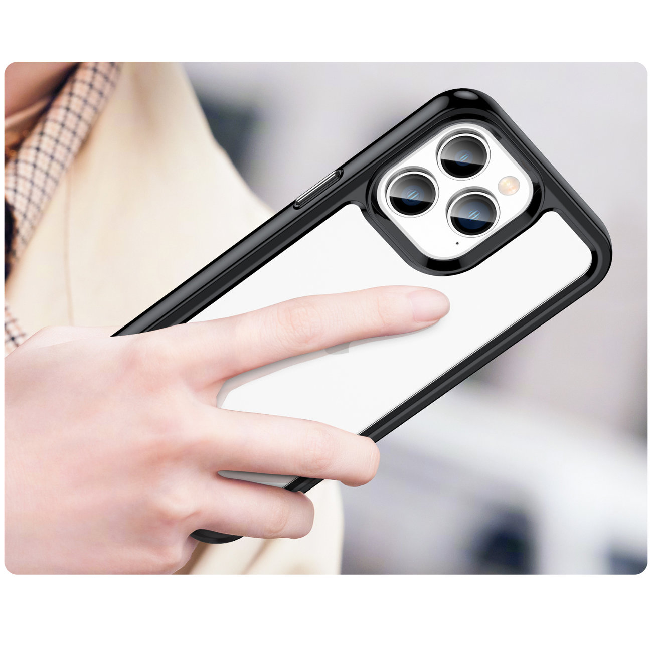 Pokrowiec Outer Space Case czarny Apple iPhone 14 Pro Max / 5