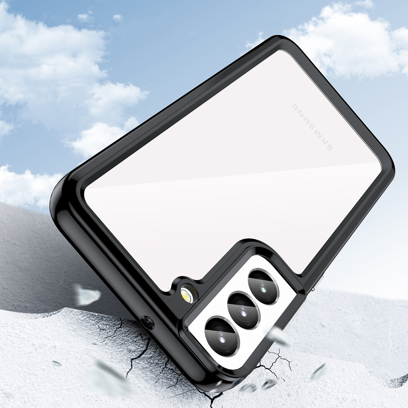 Pokrowiec Outer Space Case czarny Samsung Galaxy S23 Plus / 7