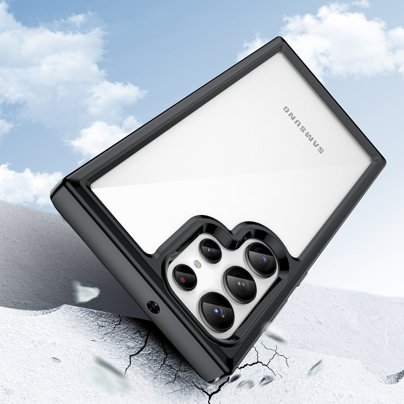 Pokrowiec Outer Space Case czarny Samsung Galaxy S23 Ultra / 3