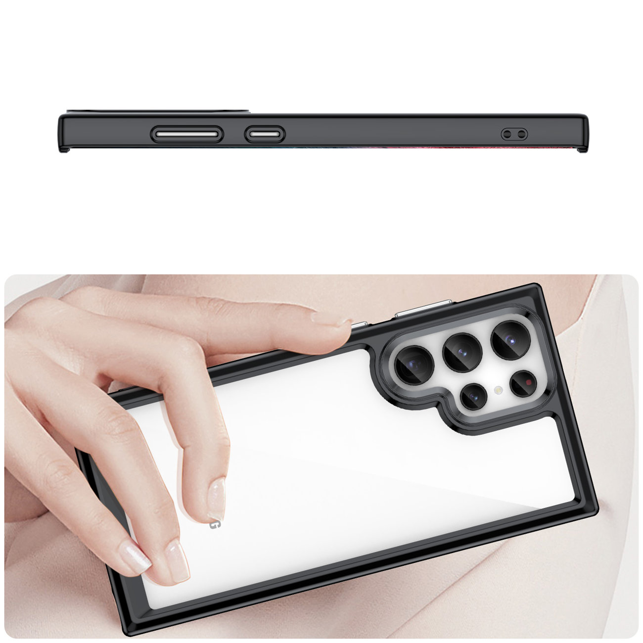 Pokrowiec Outer Space Case czarny Samsung Galaxy S23 Ultra / 4