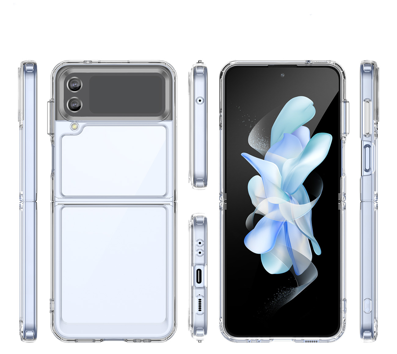 Pokrowiec Outer Space Case czarny Samsung Galaxy Z Flip 3 / 8