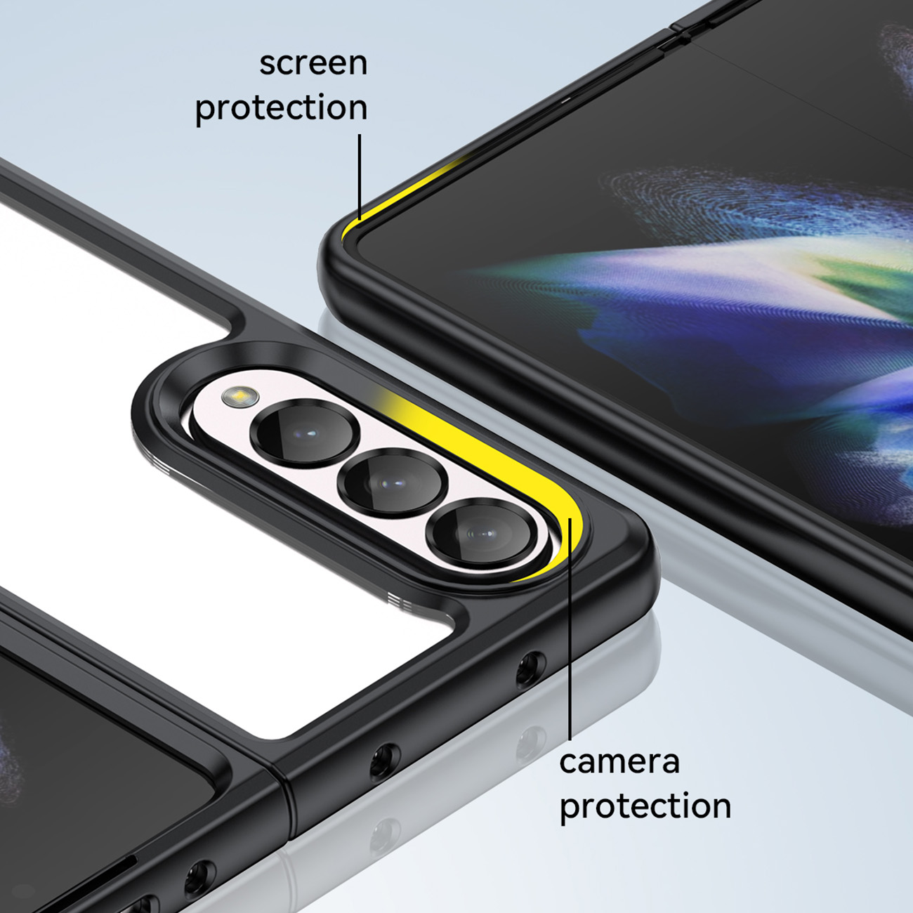 Pokrowiec Outer Space Case czarny Samsung Galaxy Z Fold 3 / 11