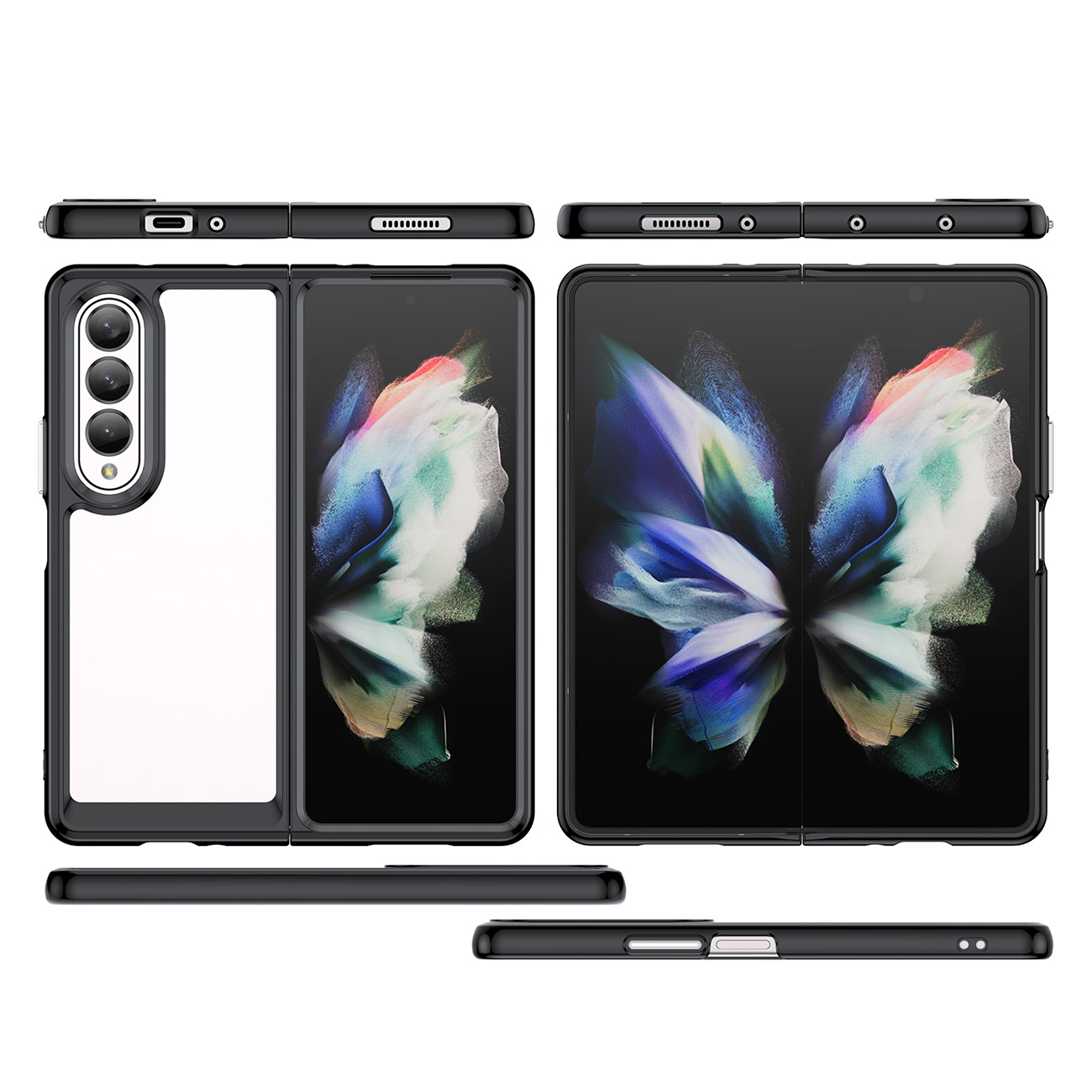 Pokrowiec Outer Space Case czarny Samsung Galaxy Z Fold 3 / 8