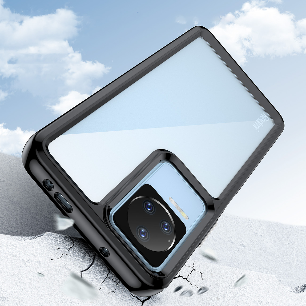 Pokrowiec Outer Space Case czarny Xiaomi POCO F4 5G / 8