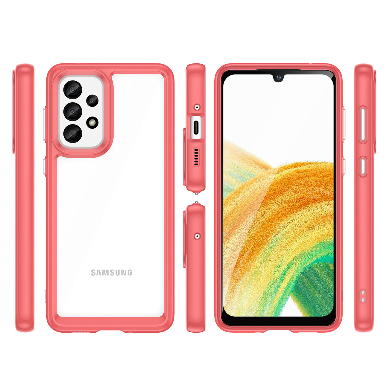 Pokrowiec Outer Space Case czerwony Samsung Galaxy A33 5G / 2