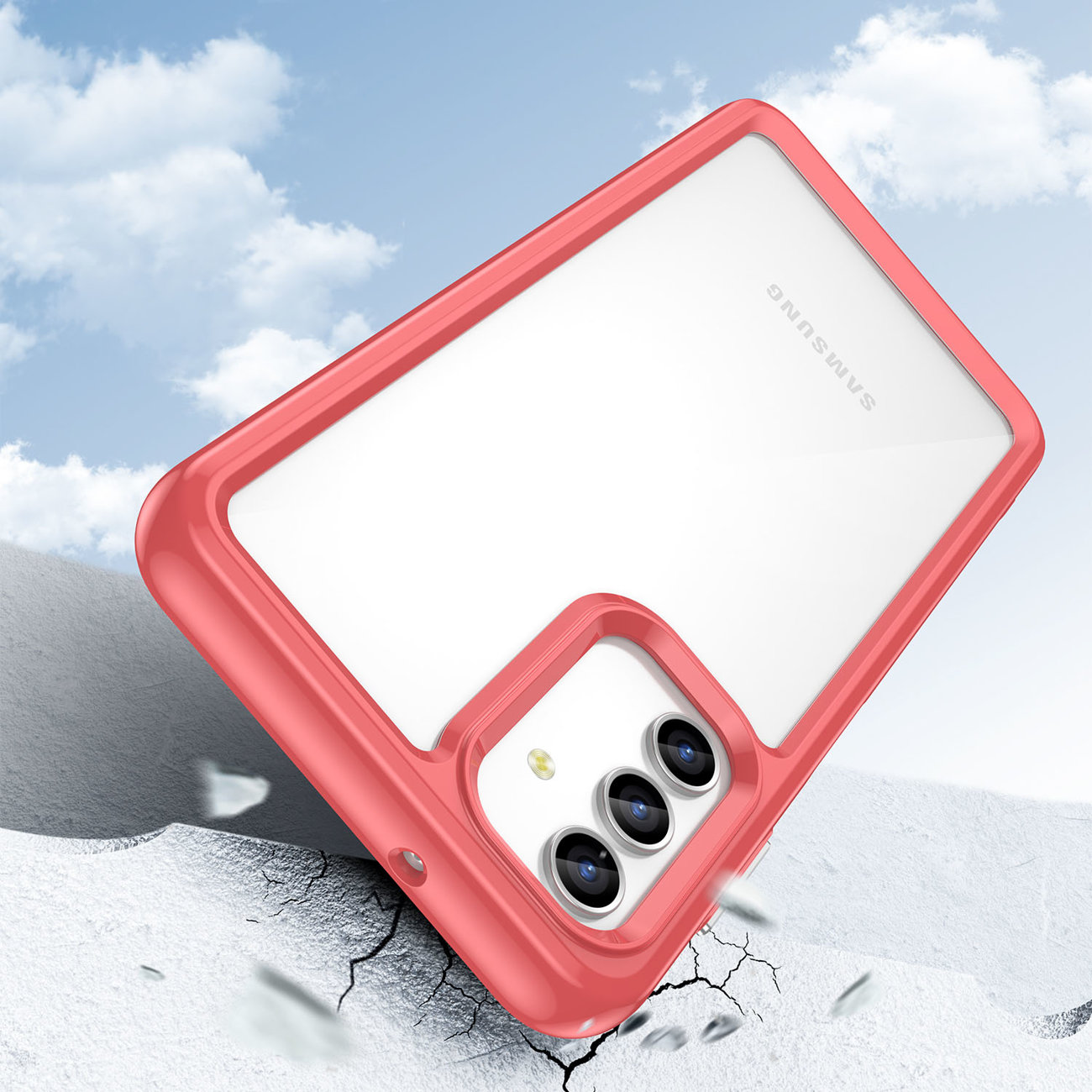 Pokrowiec Outer Space Case czerwony Samsung Galaxy A13 5G / 3