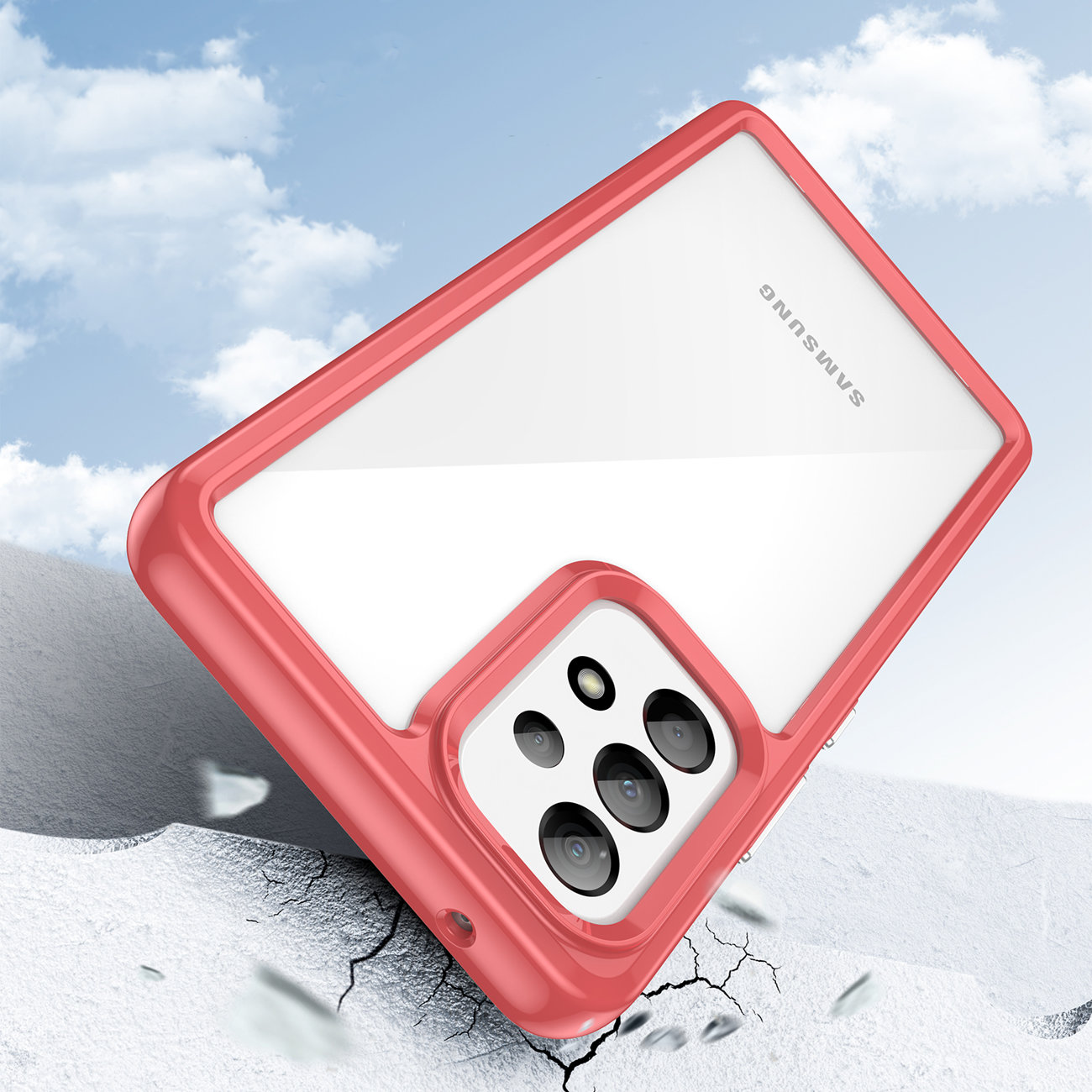 Pokrowiec Outer Space Case czerwony Samsung Galaxy A53 5G / 3 Pokrowiec Outer Space Case czerwony Samsung Galaxy A53 5G / 3