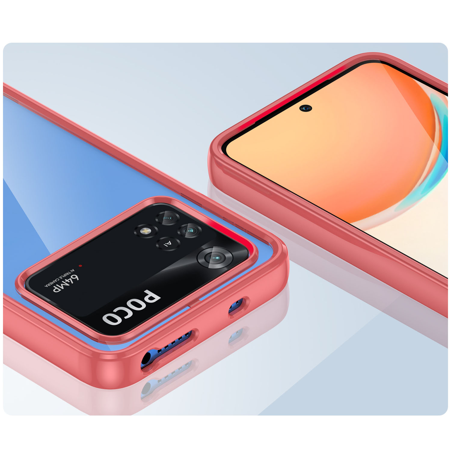 Pokrowiec Outer Space Case czerwony Xiaomi POCO M4 Pro / 6