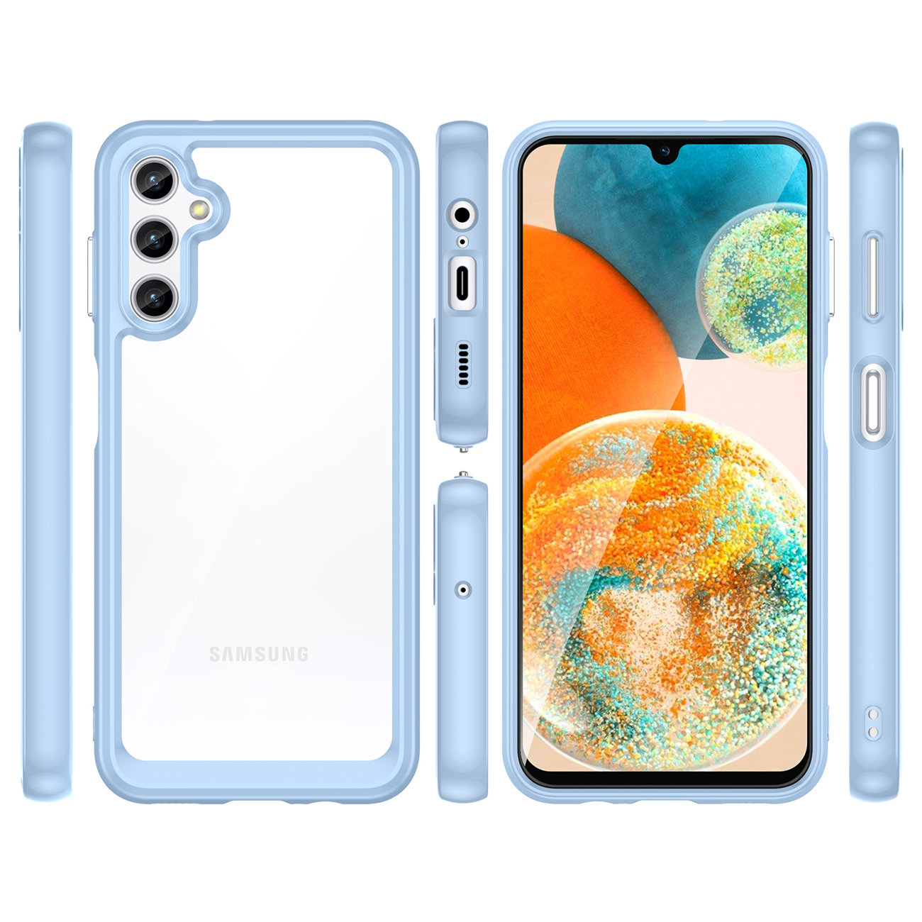 Pokrowiec Outer Space Case niebieski Samsung Galaxy A14 5G / 2 Pokrowiec Outer Space Case niebieski Samsung Galaxy A14 5G / 2