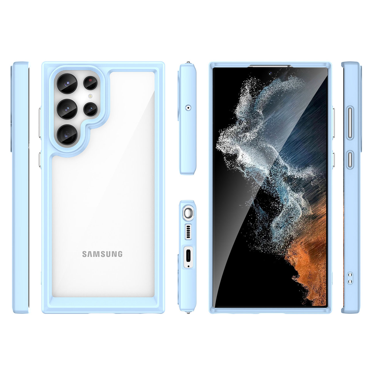 Pokrowiec Outer Space Case niebieski Samsung Galaxy S23 Ultra / 2