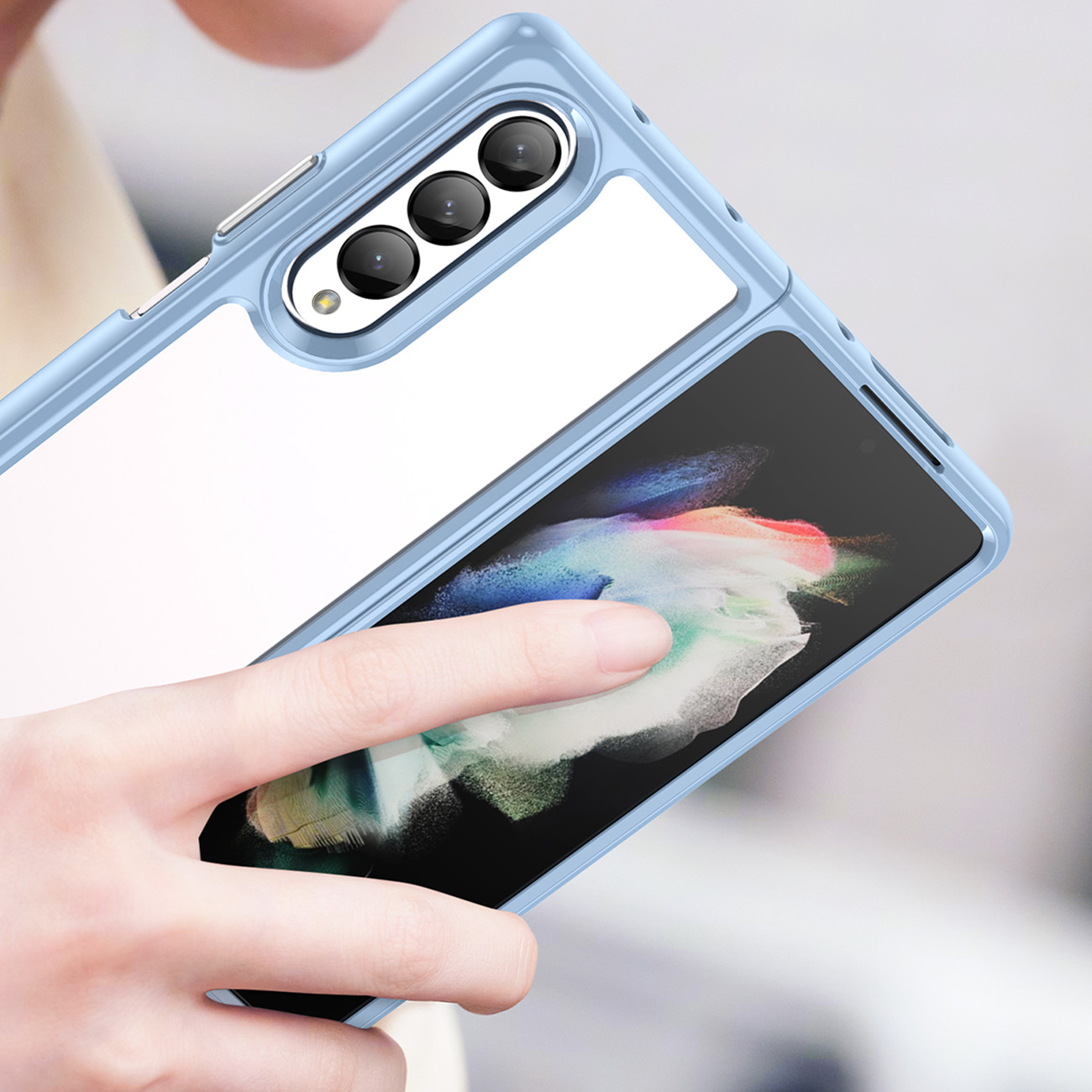 Pokrowiec Outer Space Case niebieski Samsung Galaxy Z Fold 3 / 5