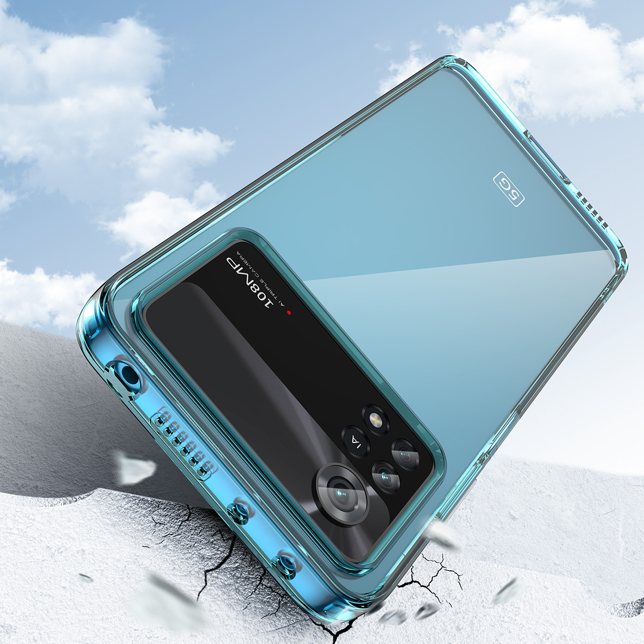 Pokrowiec Outer Space Case niebieski Xiaomi POCO X4 Pro 5G / 8