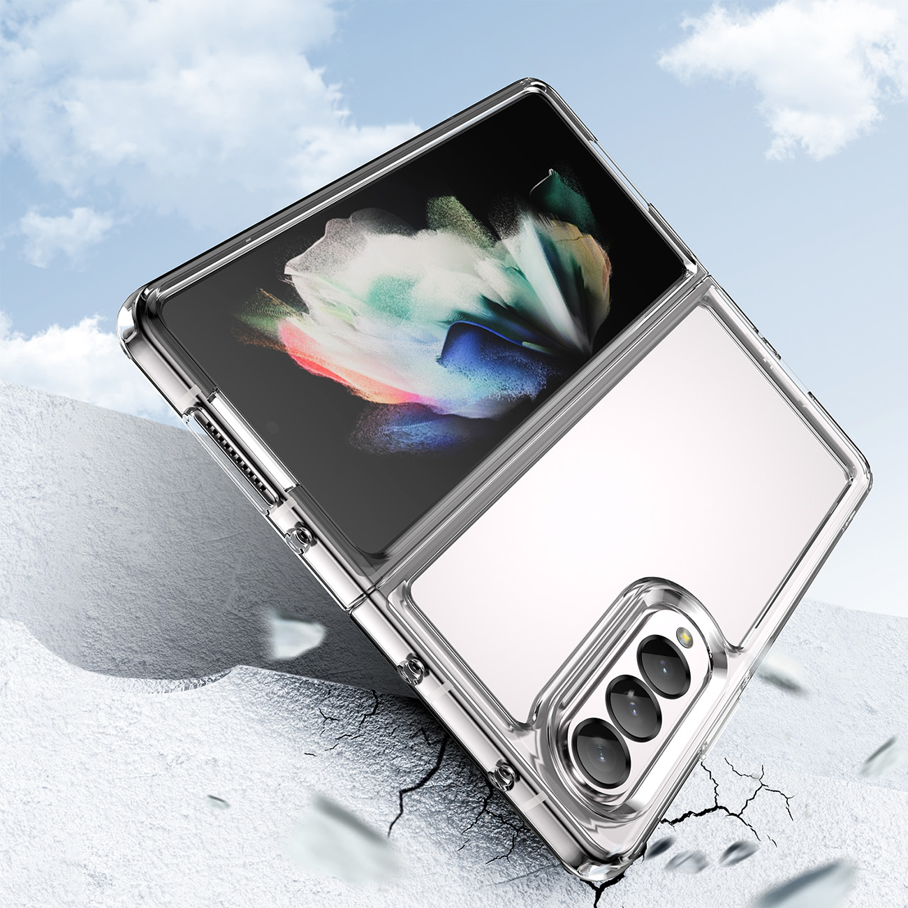 Pokrowiec Outer Space Case prze�roczysty Samsung Galaxy Z Fold 3 / 3