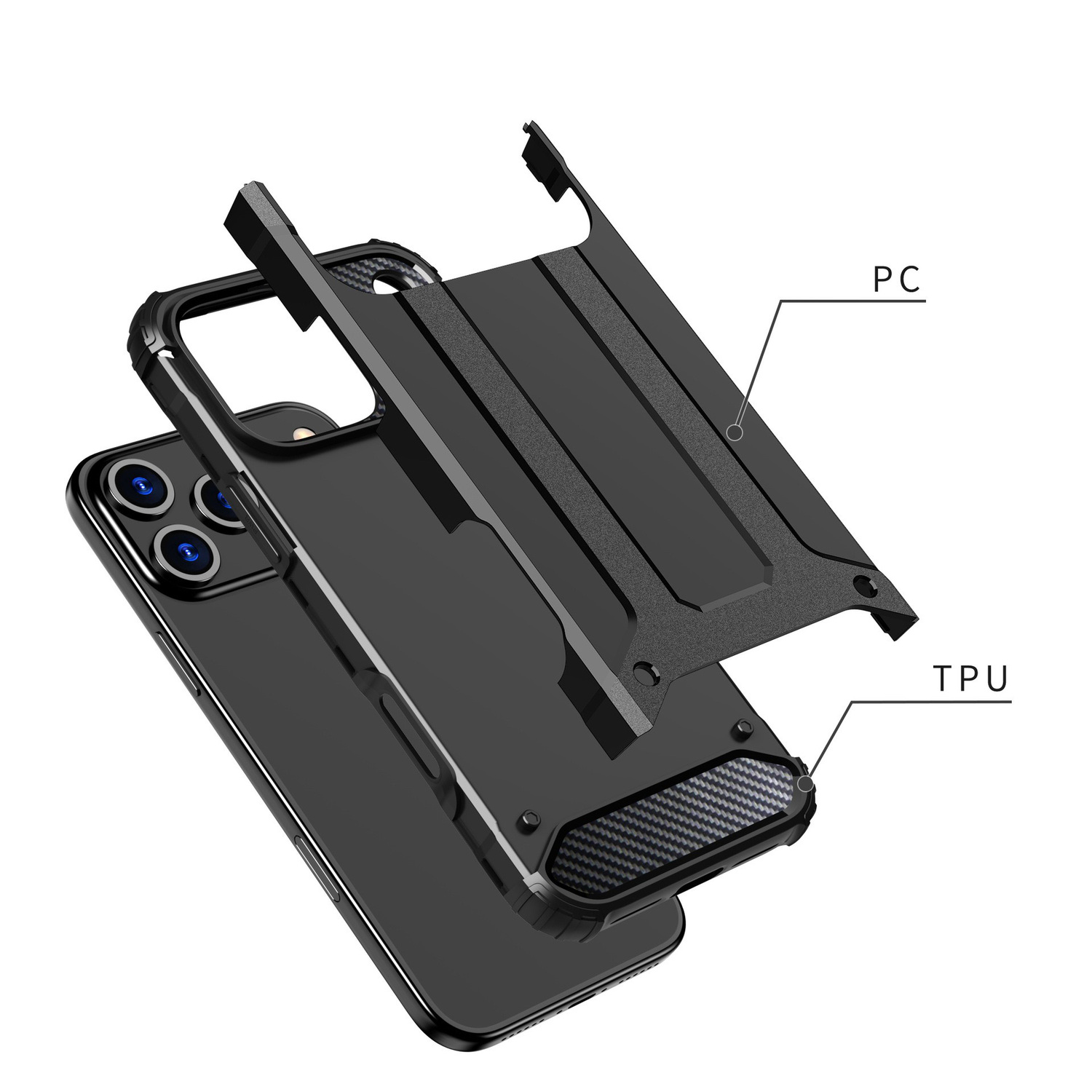 Pokrowiec pancerny Armor Case czarny Apple iPhone 17 Pro / 2