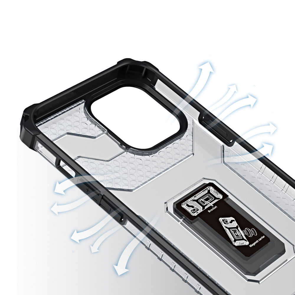 Pokrowiec pancerny Crystal Ring Case czarny Apple iPhone 11 Pro Max / 6