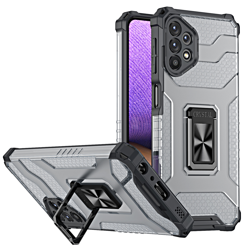 Pokrowiec pancerny Crystal Ring Case czarny Samsung A32 5G