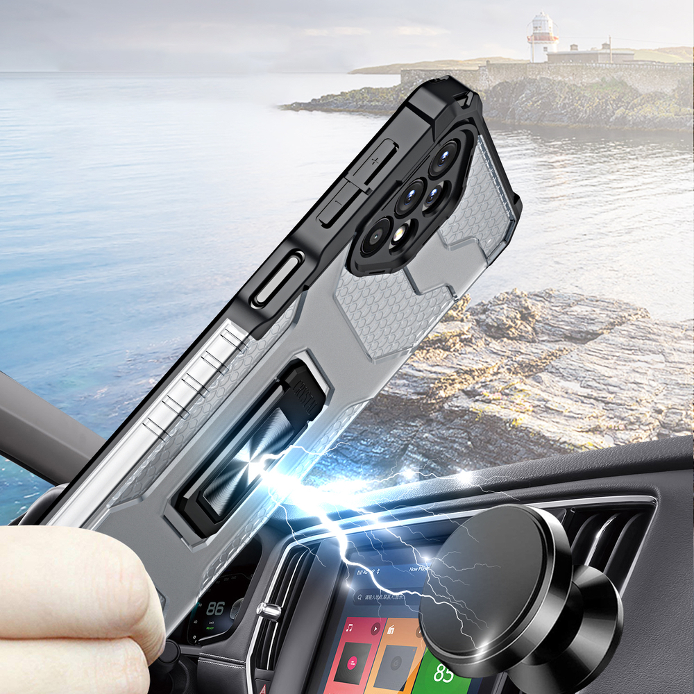 Pokrowiec pancerny Crystal Ring Case czarny Samsung A32 5G / 3