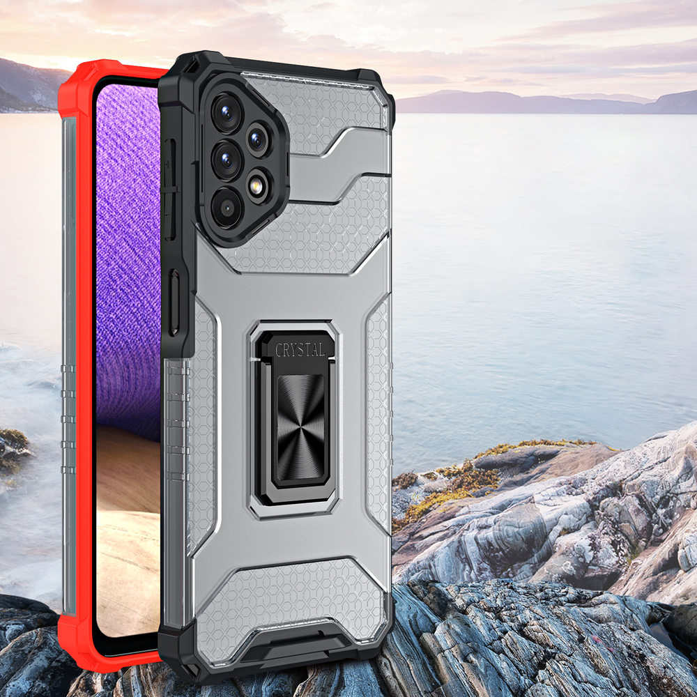 Pokrowiec pancerny Crystal Ring Case czarny Samsung A32 5G / 8