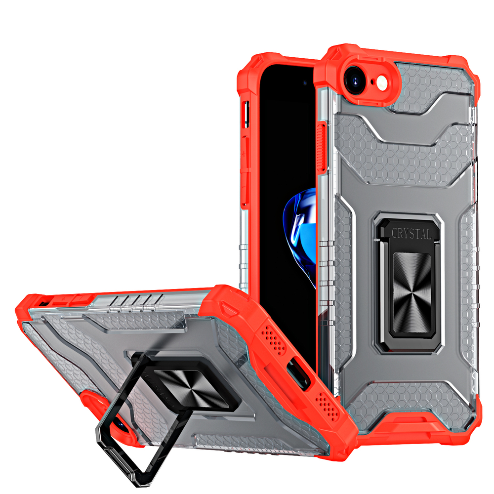 Pokrowiec pancerny Crystal Ring Case czerwony Apple iPhone 8