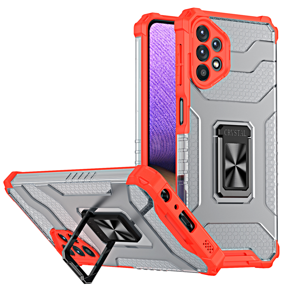 Pokrowiec pancerny Crystal Ring Case czerwony Samsung A32 5G Pokrowiec pancerny Crystal Ring Case czerwony Samsung A32 5G