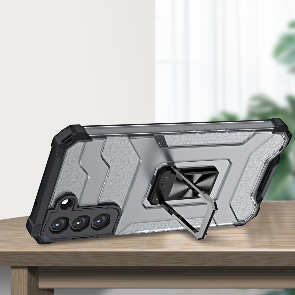 Pokrowiec pancerny Crystal Ring Case czerwony Samsung Galaxy S21 Plus 5G / 2