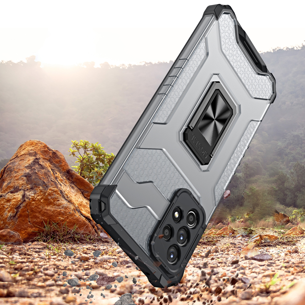 Pokrowiec pancerny Crystal Ring Case niebieski Samsung A52 4G / 4