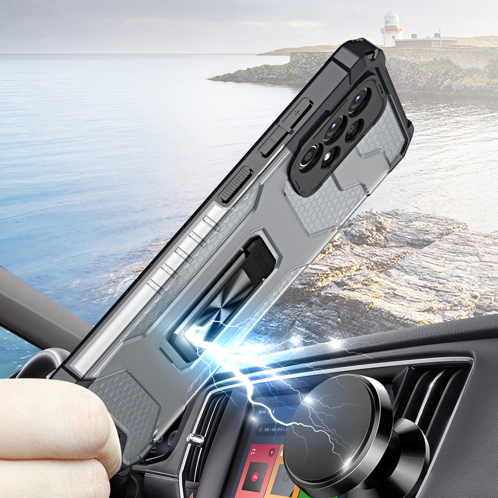 Pokrowiec pancerny Crystal Ring Case niebieski Samsung Galaxy A52s / 3 Pokrowiec pancerny Crystal Ring Case niebieski Samsung Galaxy A52s / 3