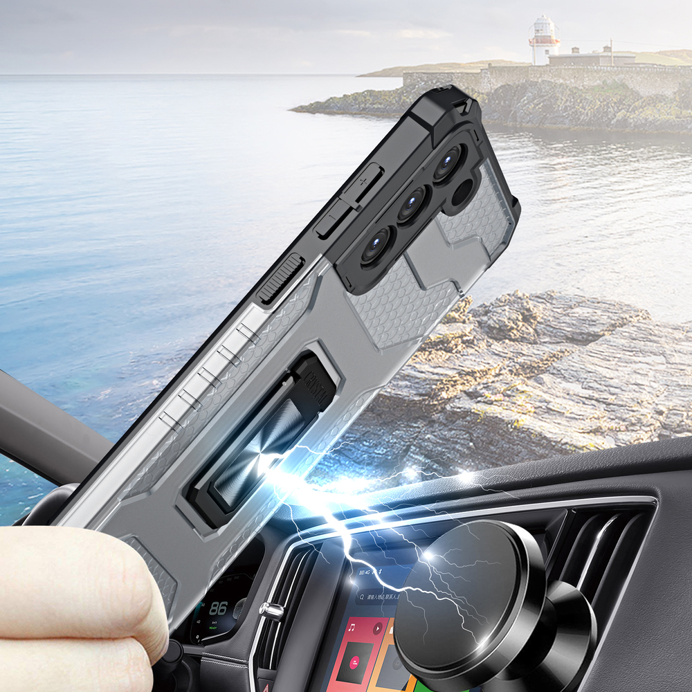 Pokrowiec pancerny Crystal Ring Case niebieski Samsung Galaxy S21 Plus 5G / 4 Pokrowiec pancerny Crystal Ring Case niebieski Samsung Galaxy S21 Plus 5G / 4