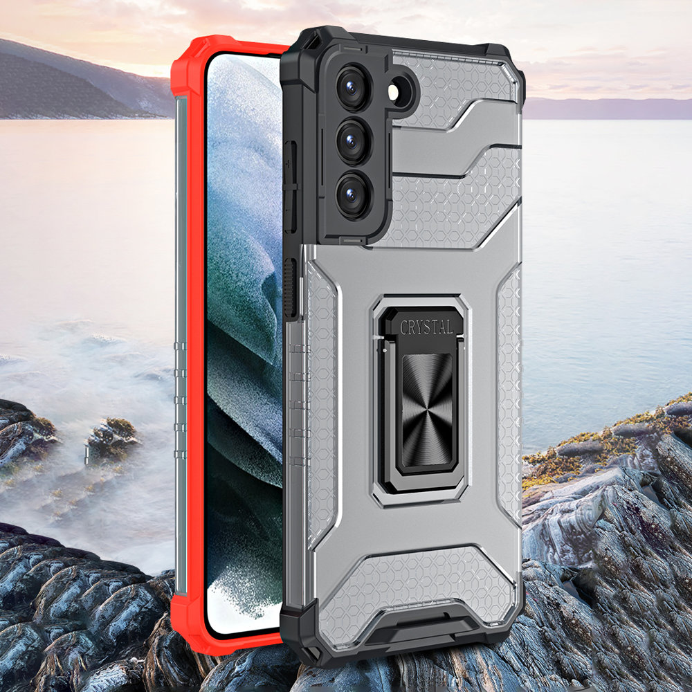 Pokrowiec pancerny Crystal Ring Case niebieski Samsung Galaxy S21 Plus 5G / 8 Pokrowiec pancerny Crystal Ring Case niebieski Samsung Galaxy S21 Plus 5G / 8