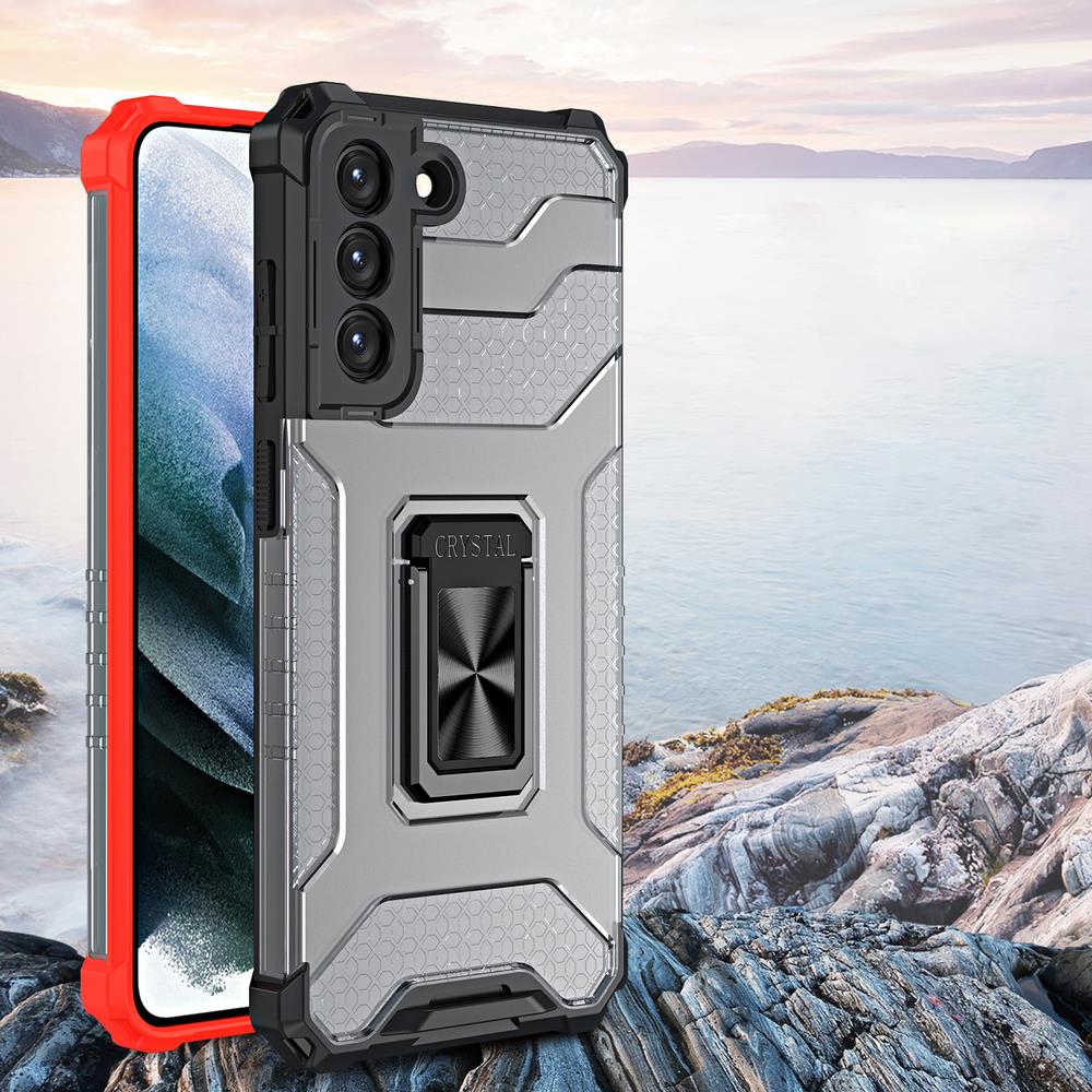 Pokrowiec pancerny Crystal Ring Case niebieski Samsung Galaxy S22 / 3