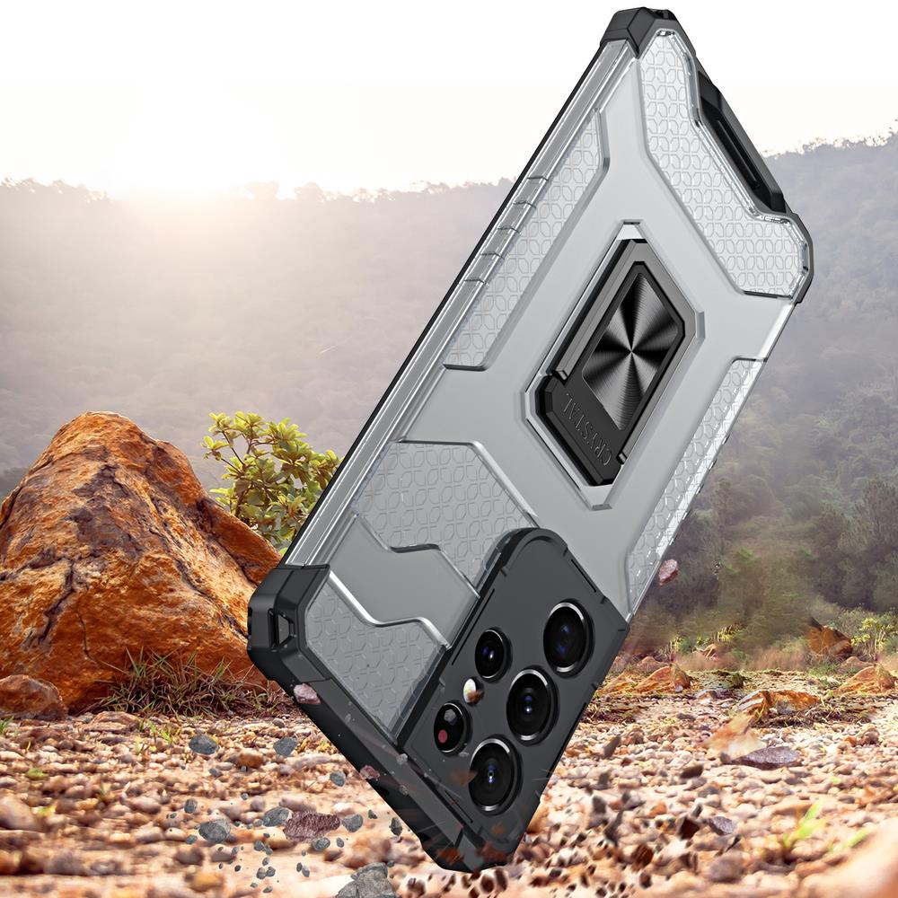 Pokrowiec pancerny Crystal Ring Case niebieski Samsung Galaxy S22 Ultra / 4 Pokrowiec pancerny Crystal Ring Case niebieski Samsung Galaxy S22 Ultra / 4