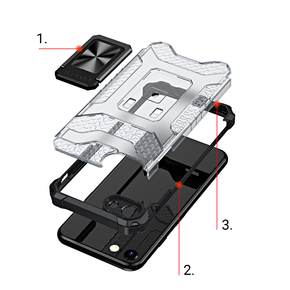 Pokrowiec pancerny Crystal Ring Case zielony Apple iPhone 7 / 6