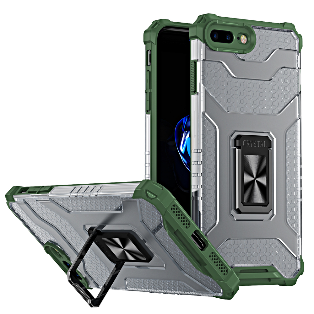 Pokrowiec pancerny Crystal Ring Case zielony Apple iPhone 8 Plus Pokrowiec pancerny Crystal Ring Case zielony Apple iPhone 8 Plus