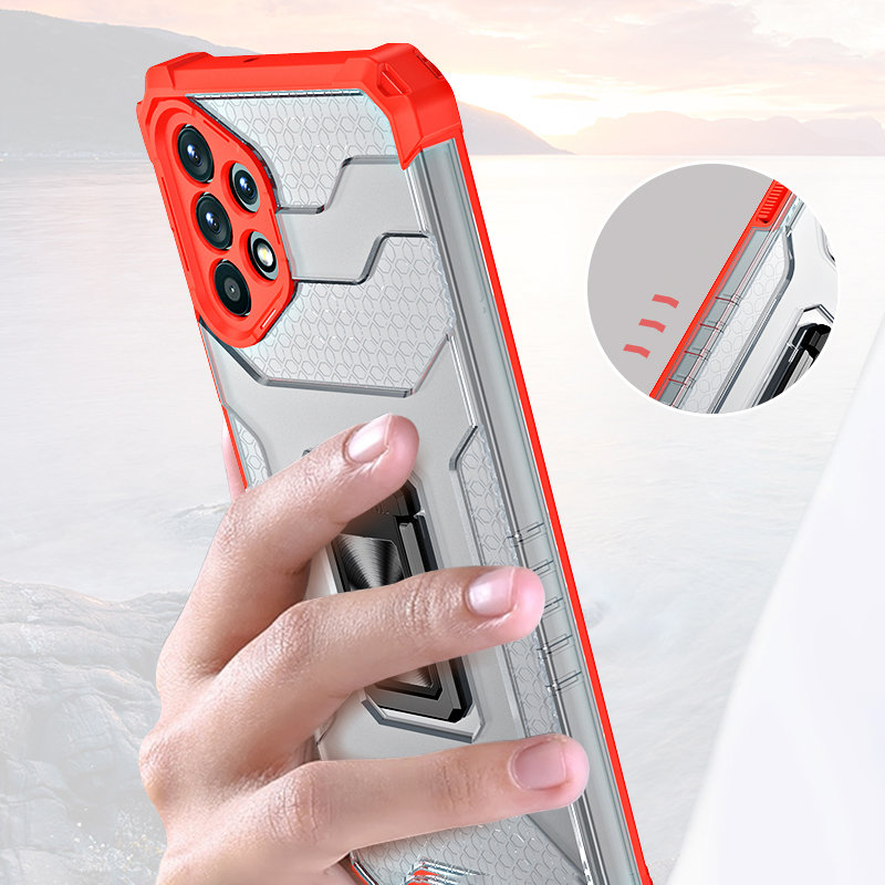 Pokrowiec pancerny Crystal Ring Case zielony Samsung A32 5G / 9 Pokrowiec pancerny Crystal Ring Case zielony Samsung A32 5G / 9