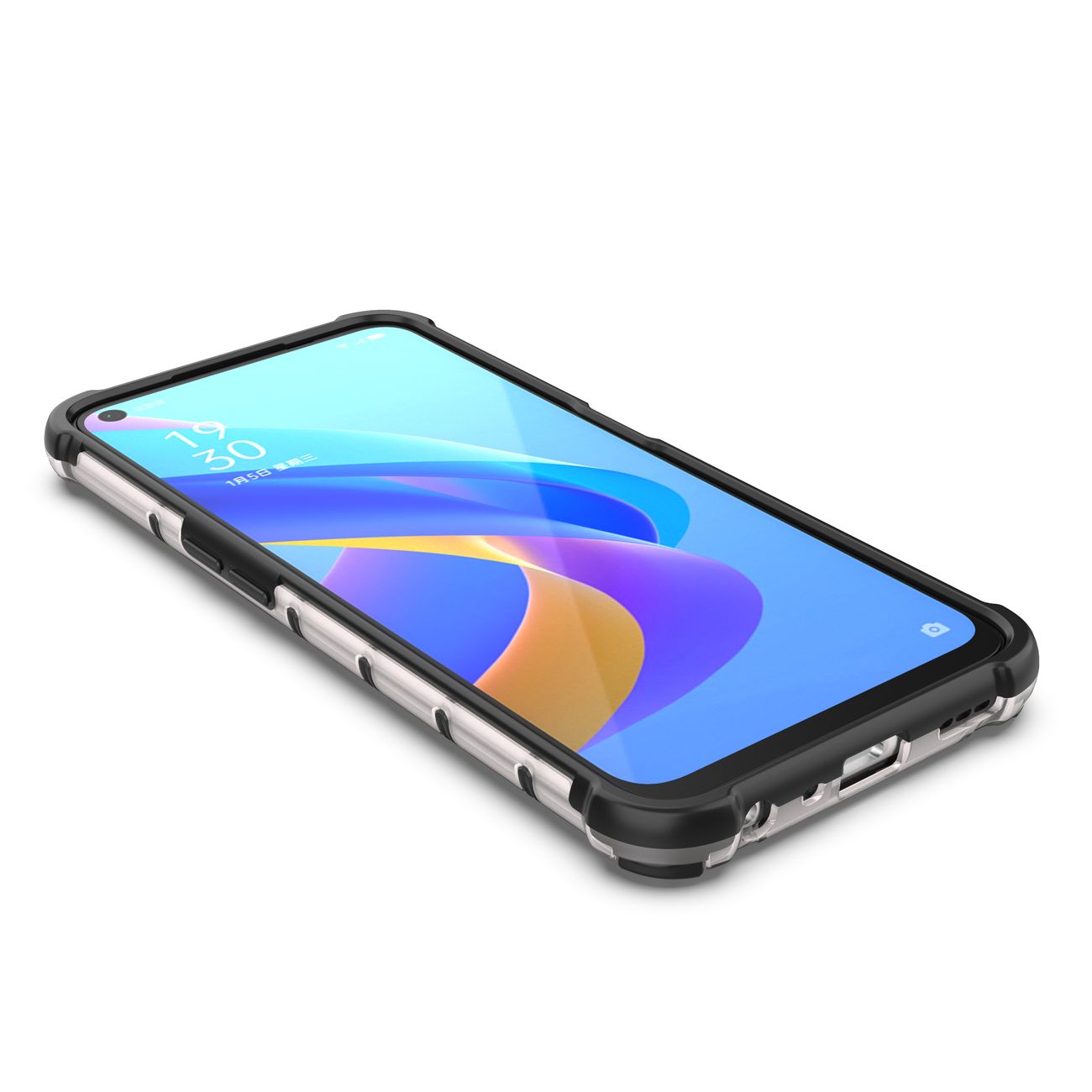 Pokrowiec pancerny Honeycomb czarny Oppo A76 / 10