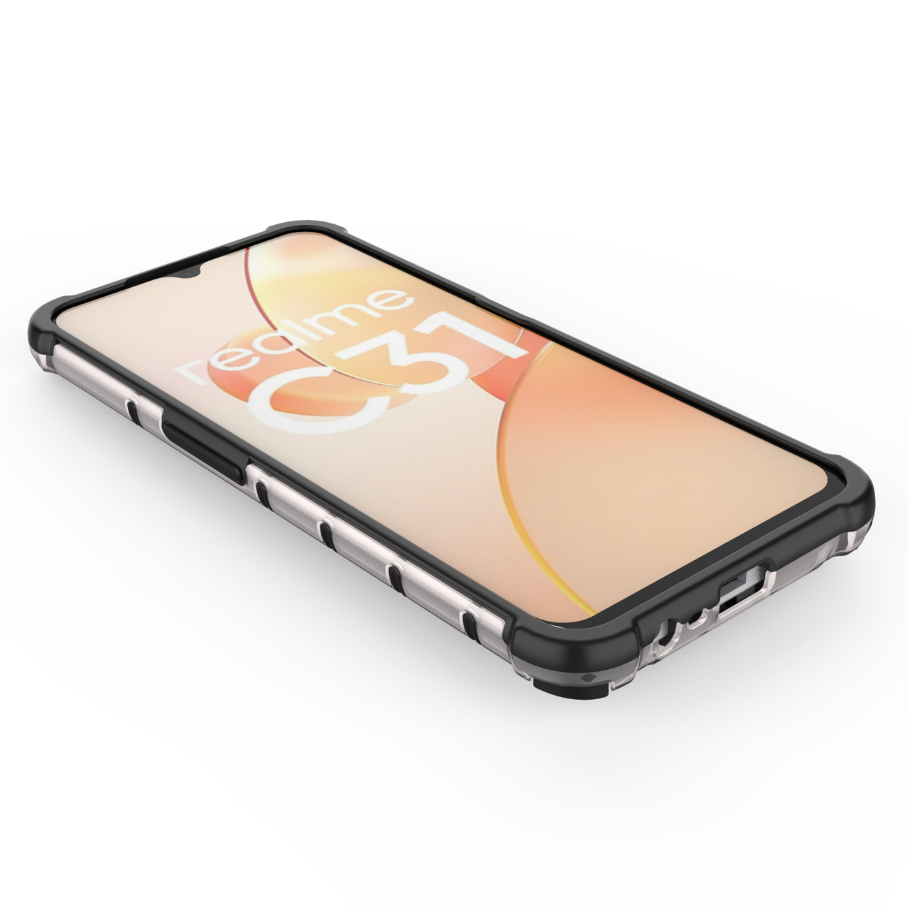 Pokrowiec pancerny Honeycomb czarny Realme C31 / 11