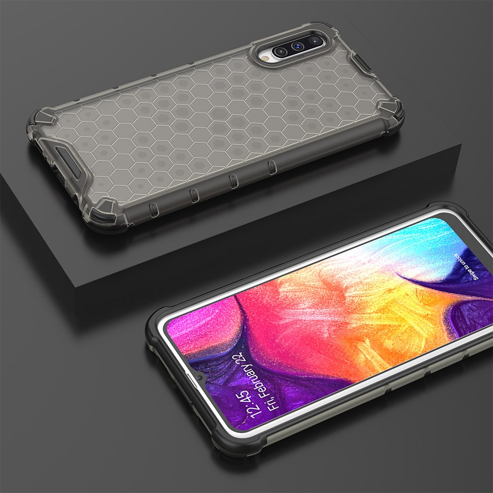 Pokrowiec pancerny Honeycomb czarny Samsung Galaxy A50 / 10