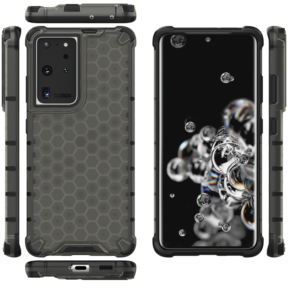 Pokrowiec pancerny Honeycomb czarny Samsung Galaxy S22 Ultra / 12