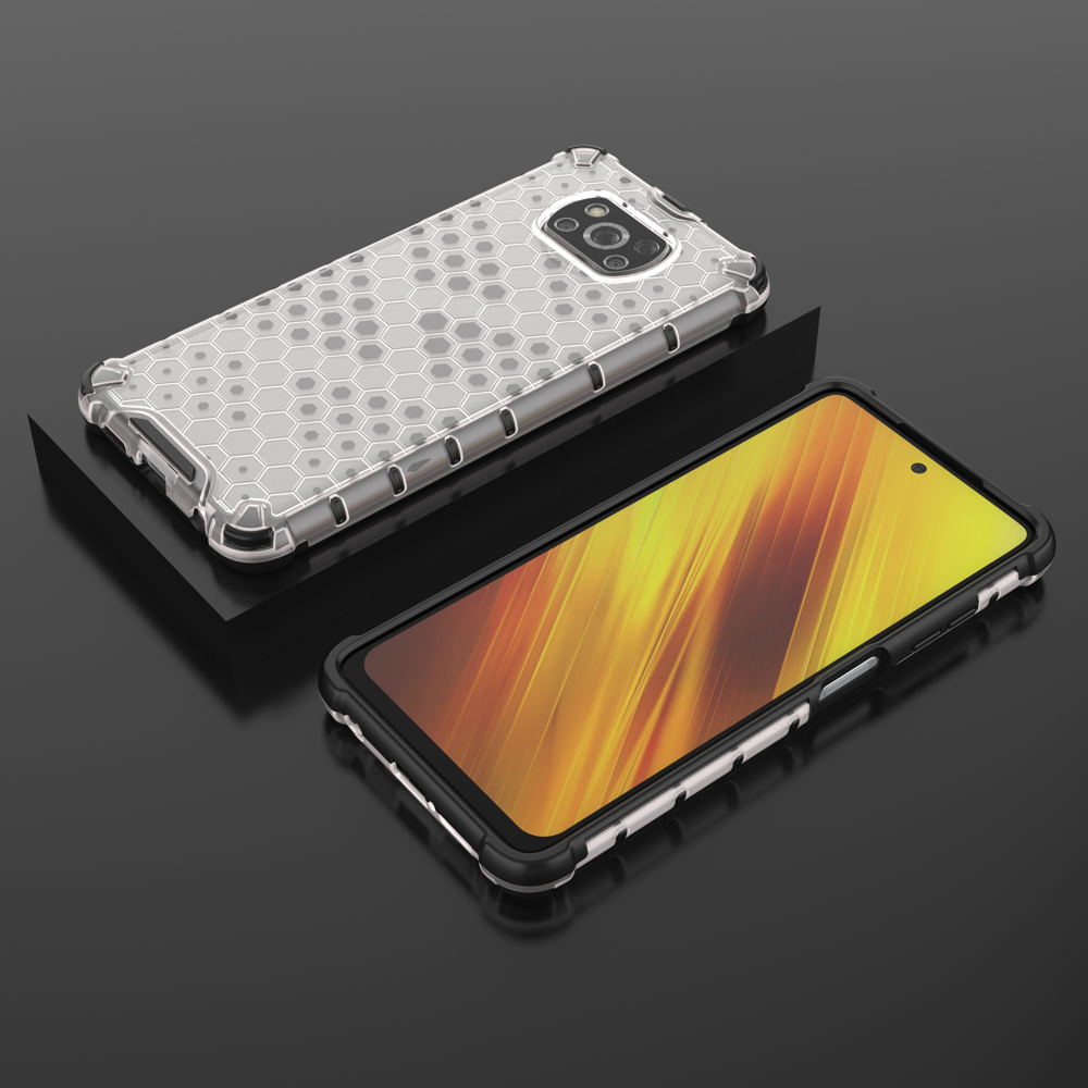 Pokrowiec pancerny Honeycomb czarny Xiaomi POCO X3 NFC / 12