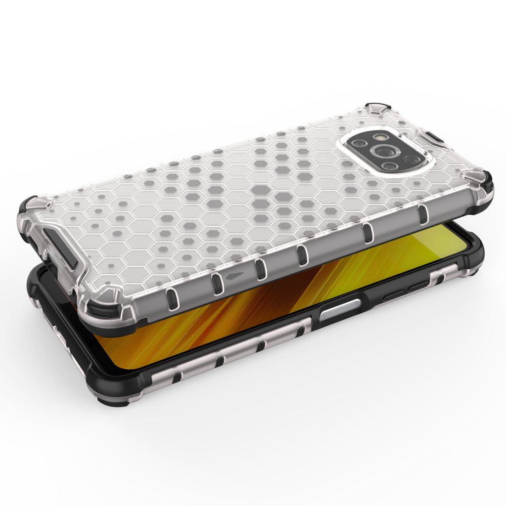 Pokrowiec pancerny Honeycomb czarny Xiaomi POCO X3 NFC / 2